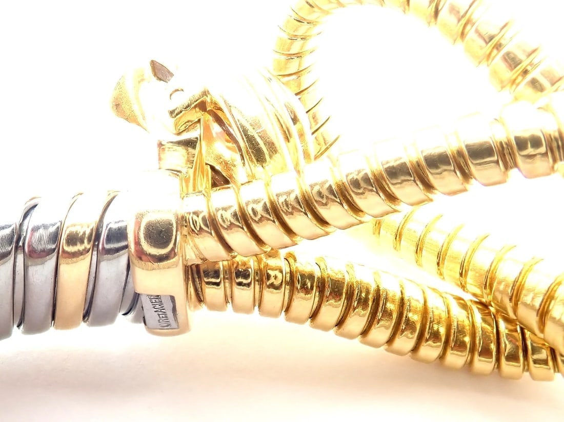Authentic Cartier Hercules Knot 18k Yellow Gold Stainless Steel Citrine Bracelet - 14