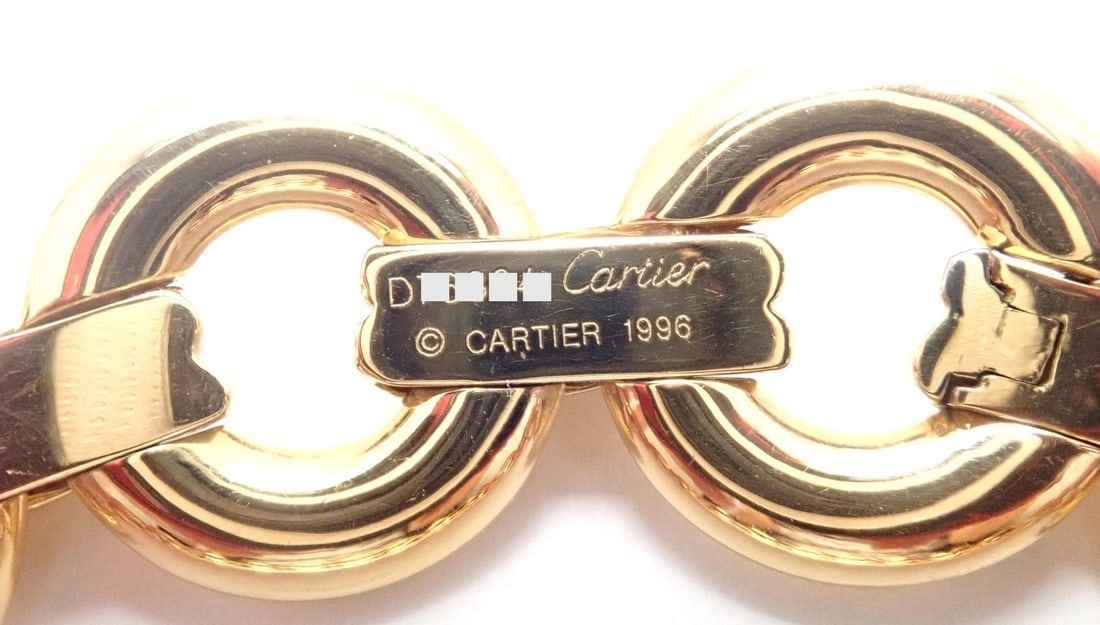 Rare! Authentic Cartier Trinity 18k Multi Color Gold Round Link Necklace - 7