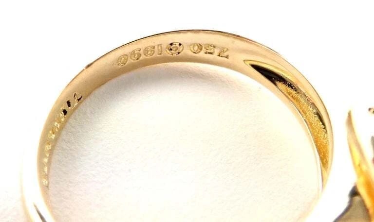 Authentic! Tiffany & Co 18k Yellow Gold Diamond Signature X Band Ring - 8