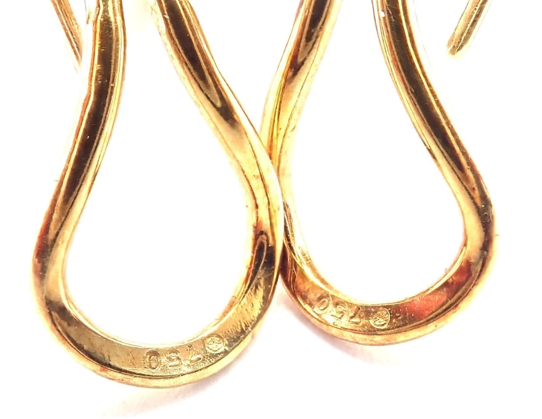 Authentic! Vintage Tiffany & Co Starfish 18k Yellow Gold Large Earrings - 15
