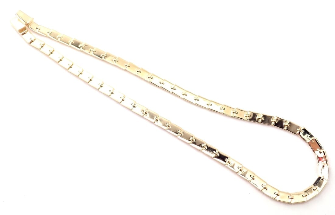 Rare! Authentic Gucci 18k Yellow Gold Diamond Tennis Necklace - 7