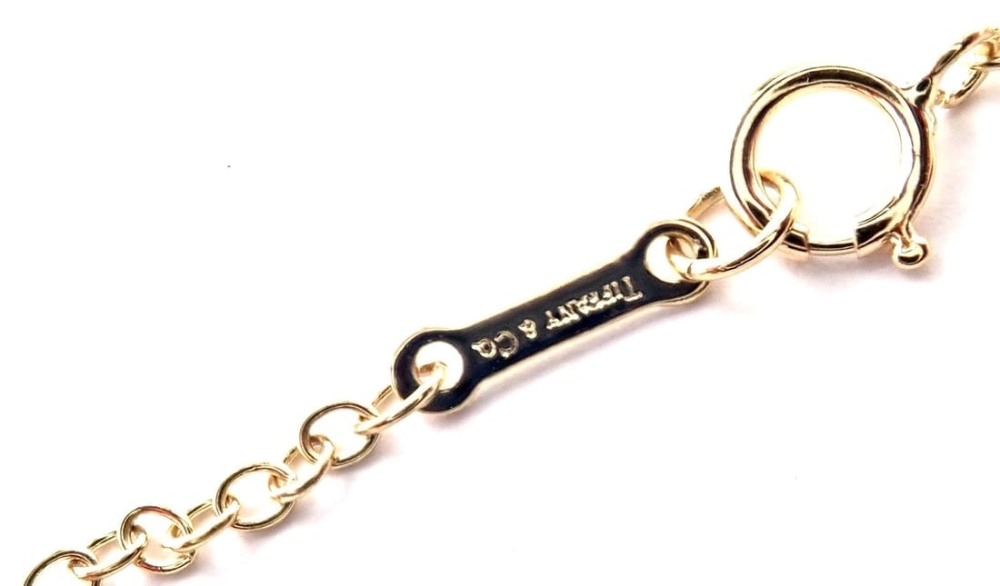 Authentic! Tiffany & Co Picasso 18k Yellow Gold Large Heart Pendant Necklace - 7