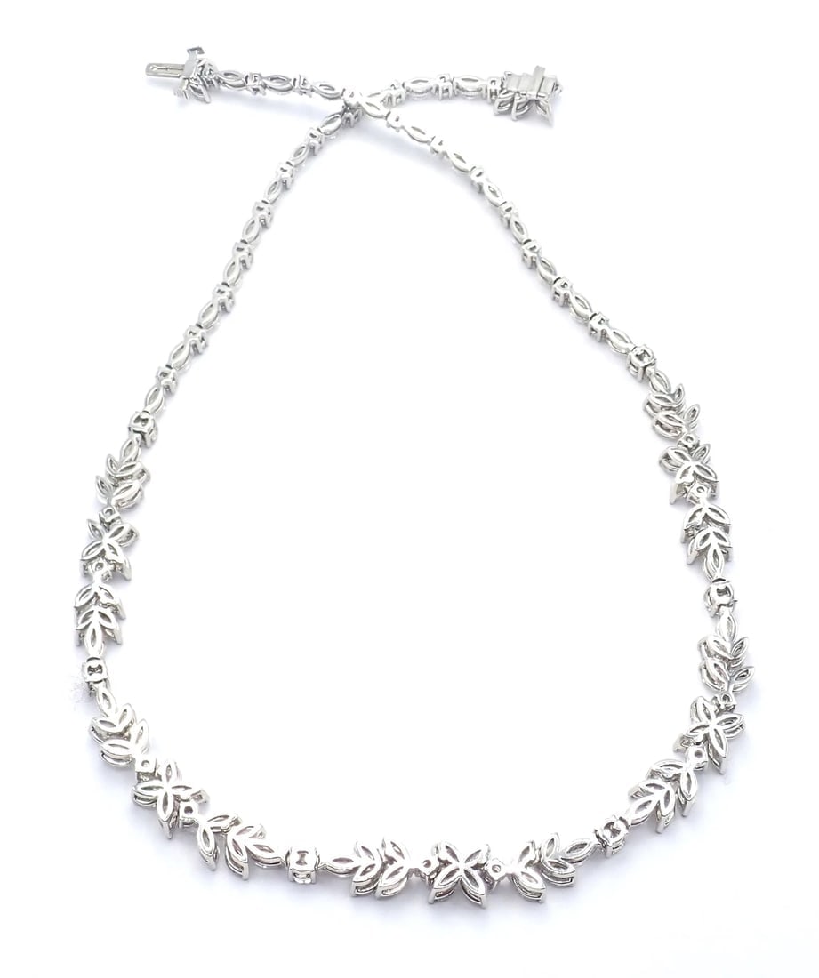 Tiffany & Co Victoria Platinum 15.92ct Diamond Mixed Cluster Necklace Paper - 11