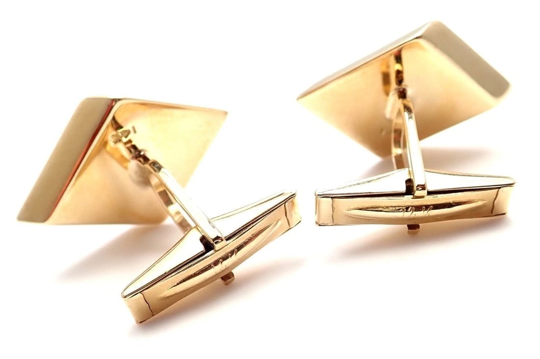 Rare! Authentic Vintage Tiffany & Co 14k Yellow Gold Cufflinks - 5