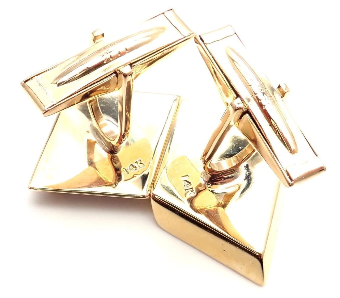 Rare! Authentic Vintage Tiffany & Co 14k Yellow Gold Cufflinks - 6