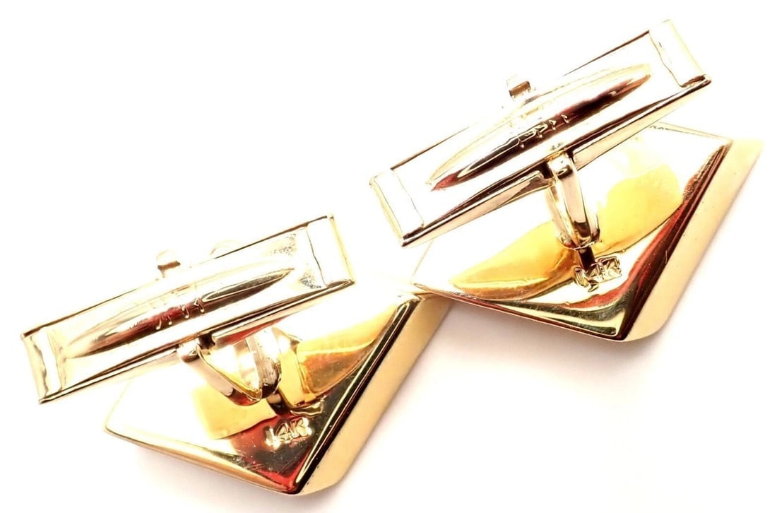 Rare! Authentic Vintage Tiffany & Co 14k Yellow Gold Cufflinks - 7