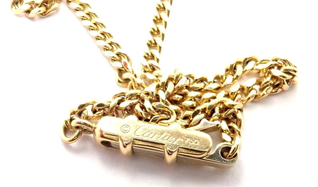 Authentic! Cartier 18k Yellow Gold 2ct Diamond Pavé Large Heart Pendant Necklace - 10