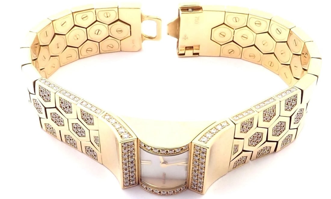 Authentic! Van Cleef & Arpels Ludo Swann 18k Yellow Gold Diamond Watch Papers - 10