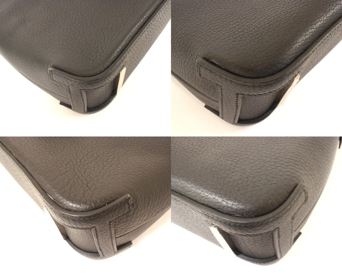 EXCELLENT CONDITION HERMES BLACK CHEVRE LEATHER ESCAPADE HANDBAG - 9