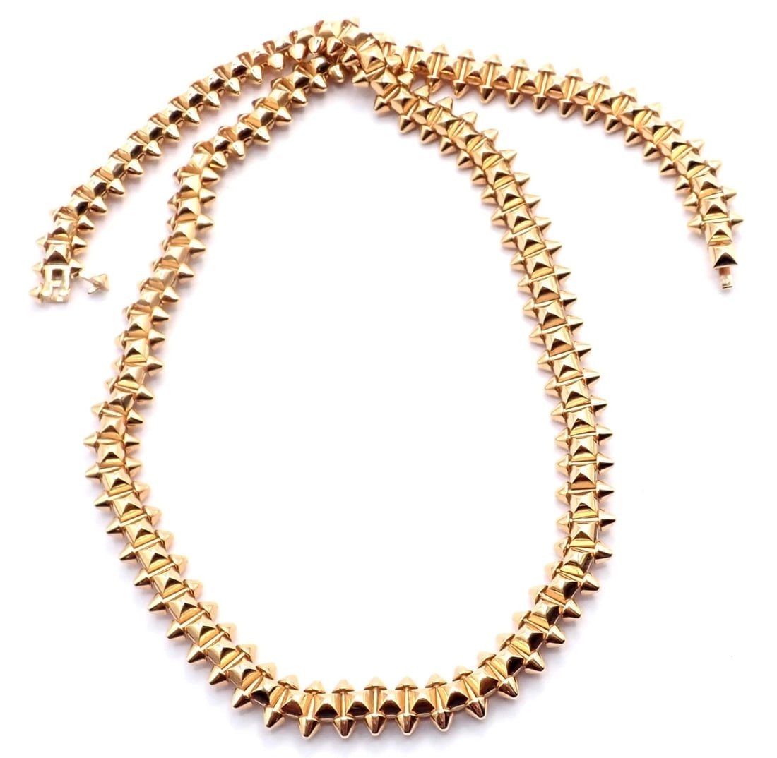 Authentic! Clash De Cartier 18k Rose Gold Necklace - 9
