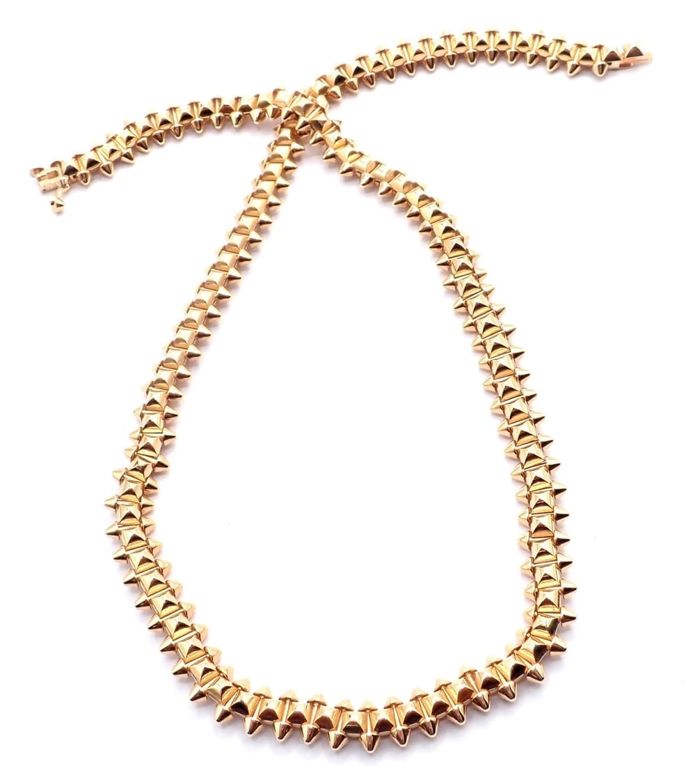 Authentic! Clash De Cartier 18k Rose Gold Necklace - 8
