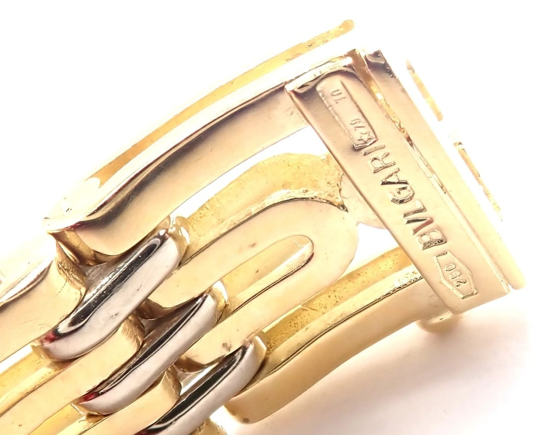 Authentic! Vintage Bvlgari Bulgari 18k Yellow Gold Link Bracelet - 9