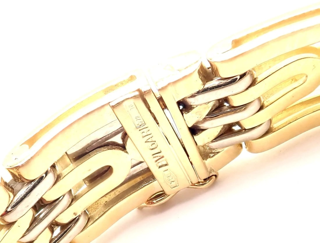 Authentic! Vintage Bvlgari Bulgari 18k Yellow Gold Link Bracelet - 10