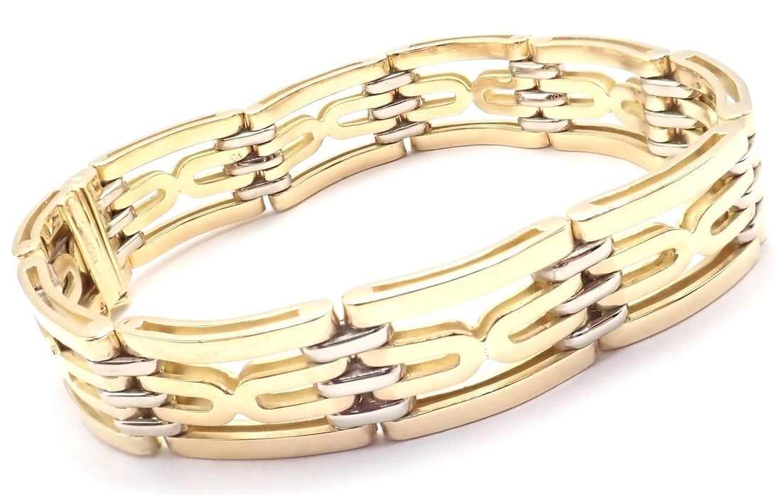 Authentic! Vintage Bvlgari Bulgari 18k Yellow Gold Link Bracelet - 12