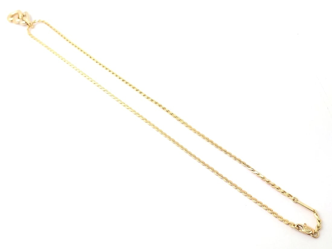 Authentic! Cartier 18k Yellow White Gold Double Heart Pendant S Chain Necklace - 11