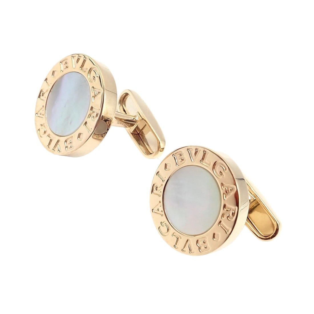 Authentic! Bvlgari Bulgari 18k Yellow Gold Multicenter Cufflink Kit Set - 13