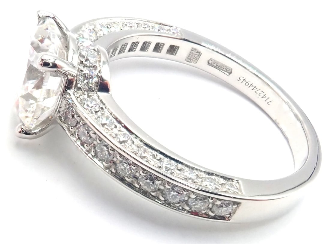 Authentic! Bulgari Bvlgari Platinum 4.04ct VS1 F Diamond Engagement Ring GIA - 3
