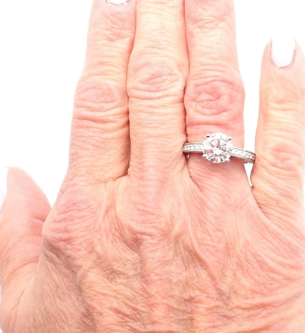 Authentic! Bulgari Bvlgari Platinum 4.04ct VS1 F Diamond Engagement Ring GIA - 8