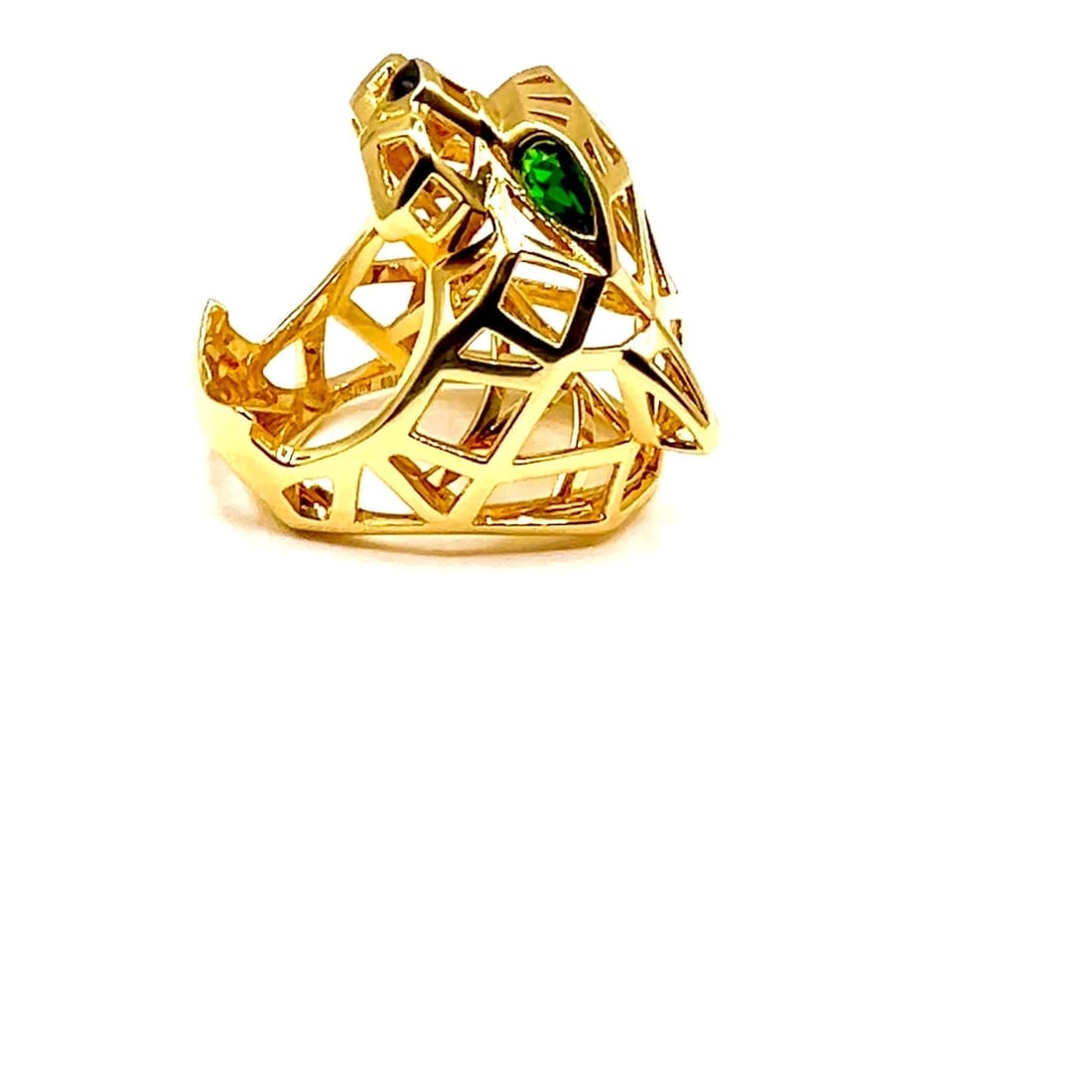 Authentic! Cartier Panther Panthere 18k Yellow Gold Tsavorite Onyx Large Ring - 2