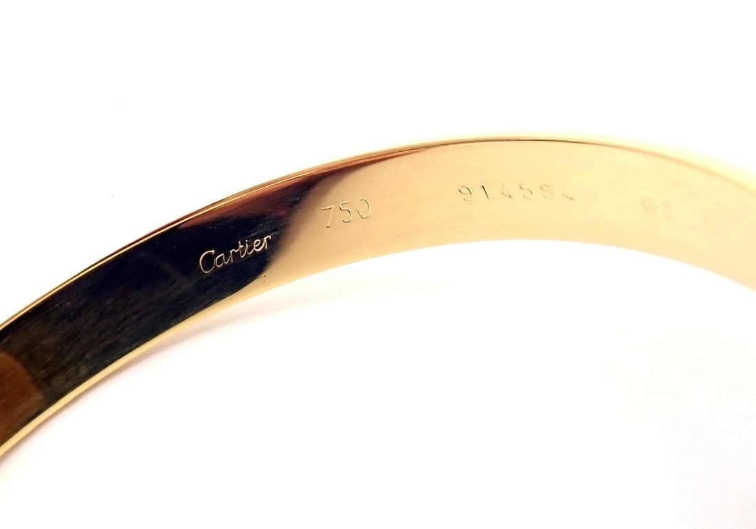 Rare! Cartier 18k Tricolor Gold Slip-On Bangle Bracelet 1990 - 6
