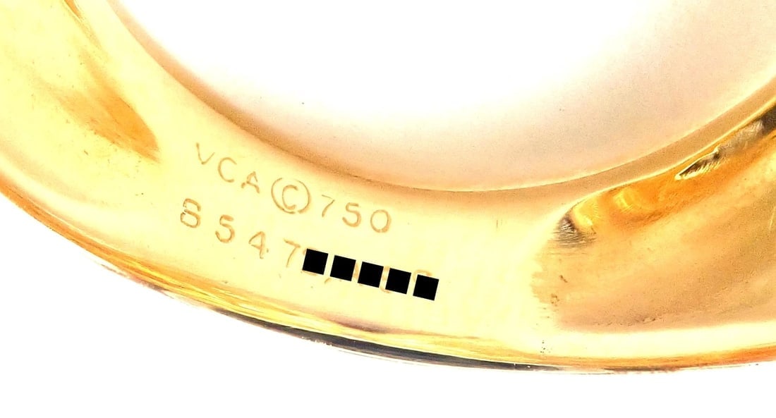 Rare! Authentic Van Cleef & Arpels 18k Yellow Gold Diamond Bow Design Band Ring - 4