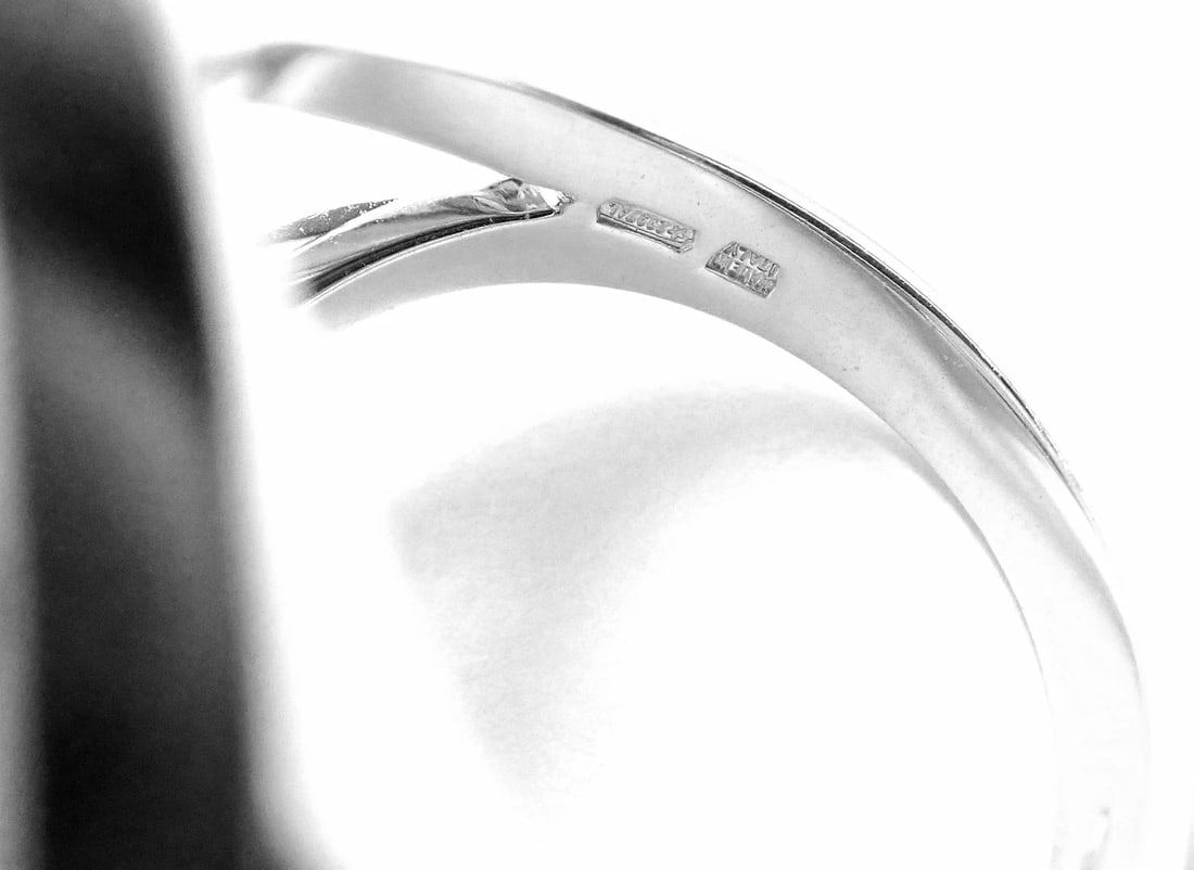 Rare! Authentic Bvlgari Bulgari 18k White Gold Diamond Ring - 8