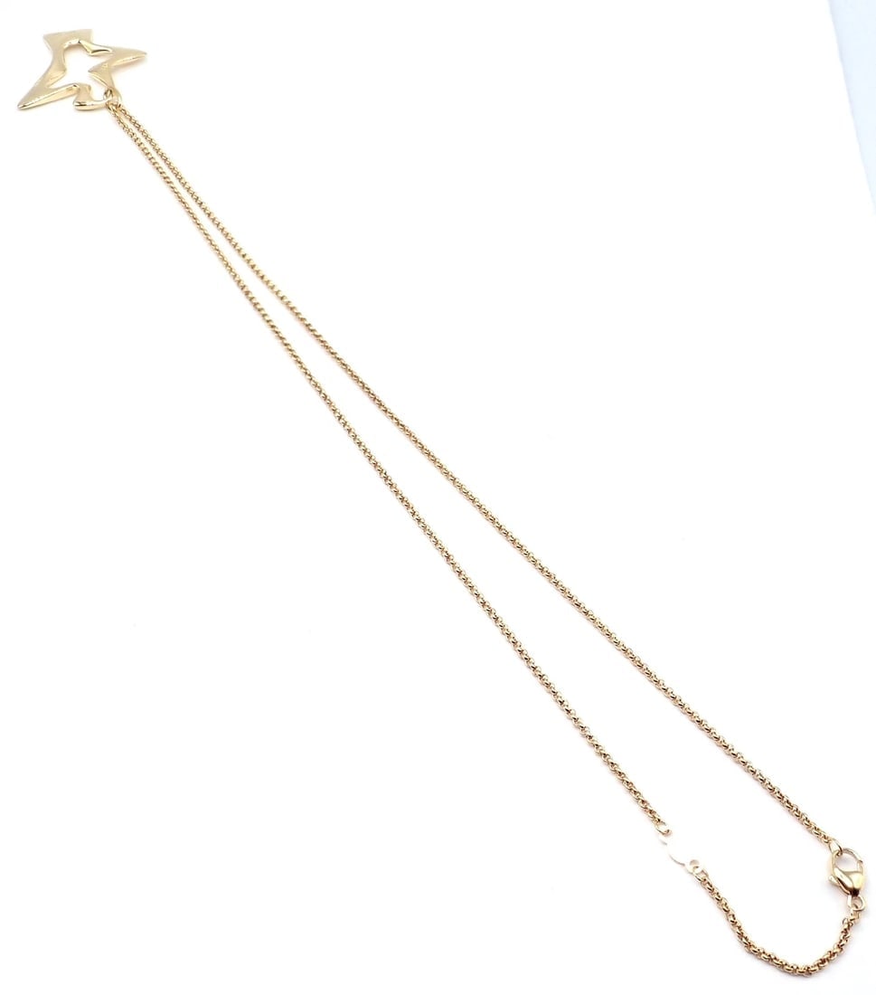 Authentic! Georg Jensen Bird 18K Yellow Gold Pendant Necklace 2000 - 6