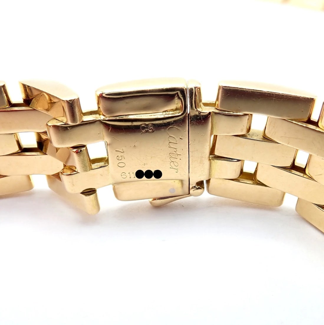 Cartier 5 Row Maillon Panther Panthere 18k Yellow Gold Wide 20" Long Necklace - 9