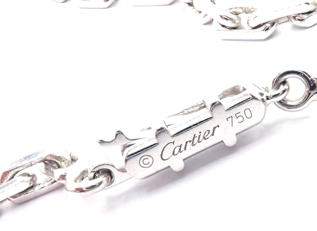 Authentic! Cartier 18k White Gold Diamond Ceramic Large Love Pendant Necklace - 9