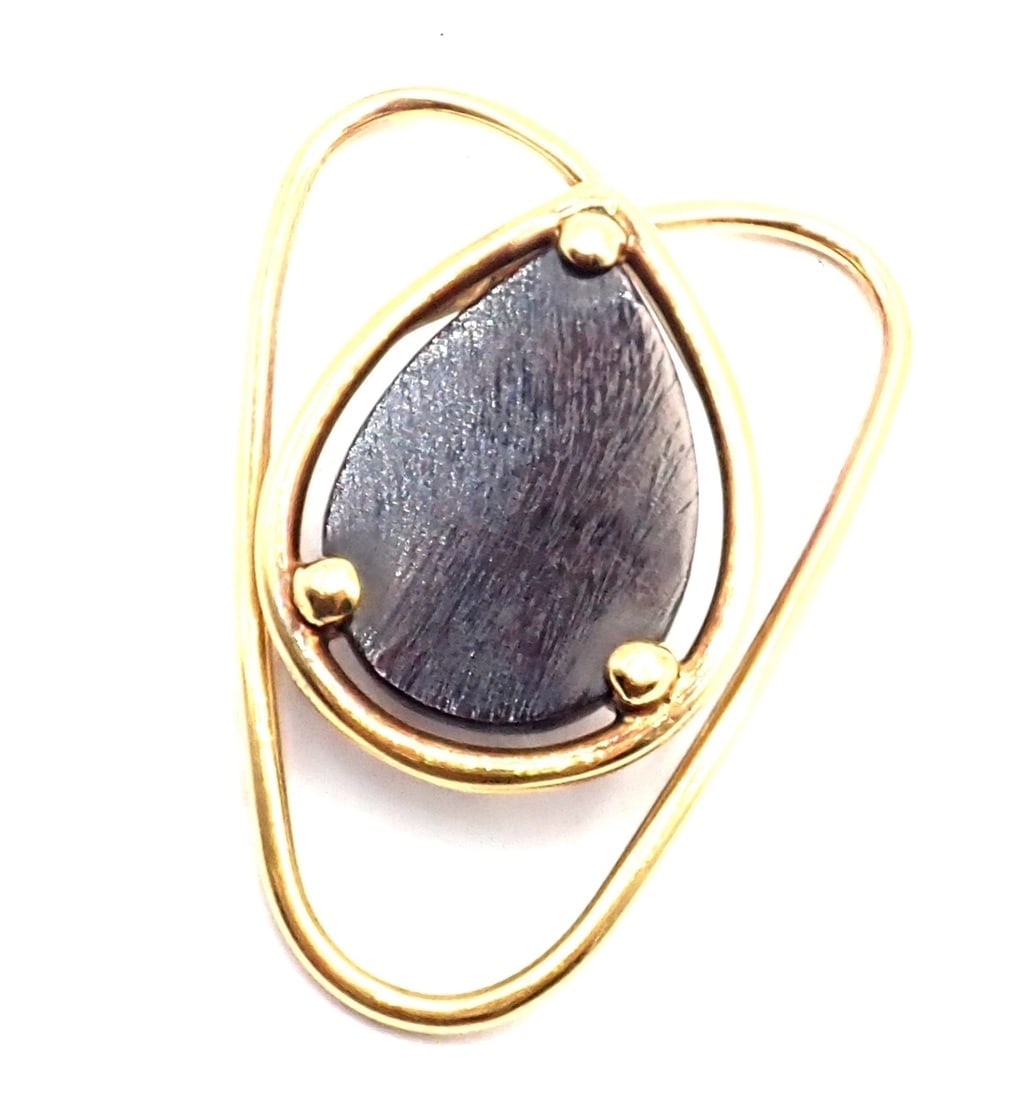 Vintage! Authentic Van Cleef & Arpels 18k Yellow Gold LetterWood Money Clip - 7