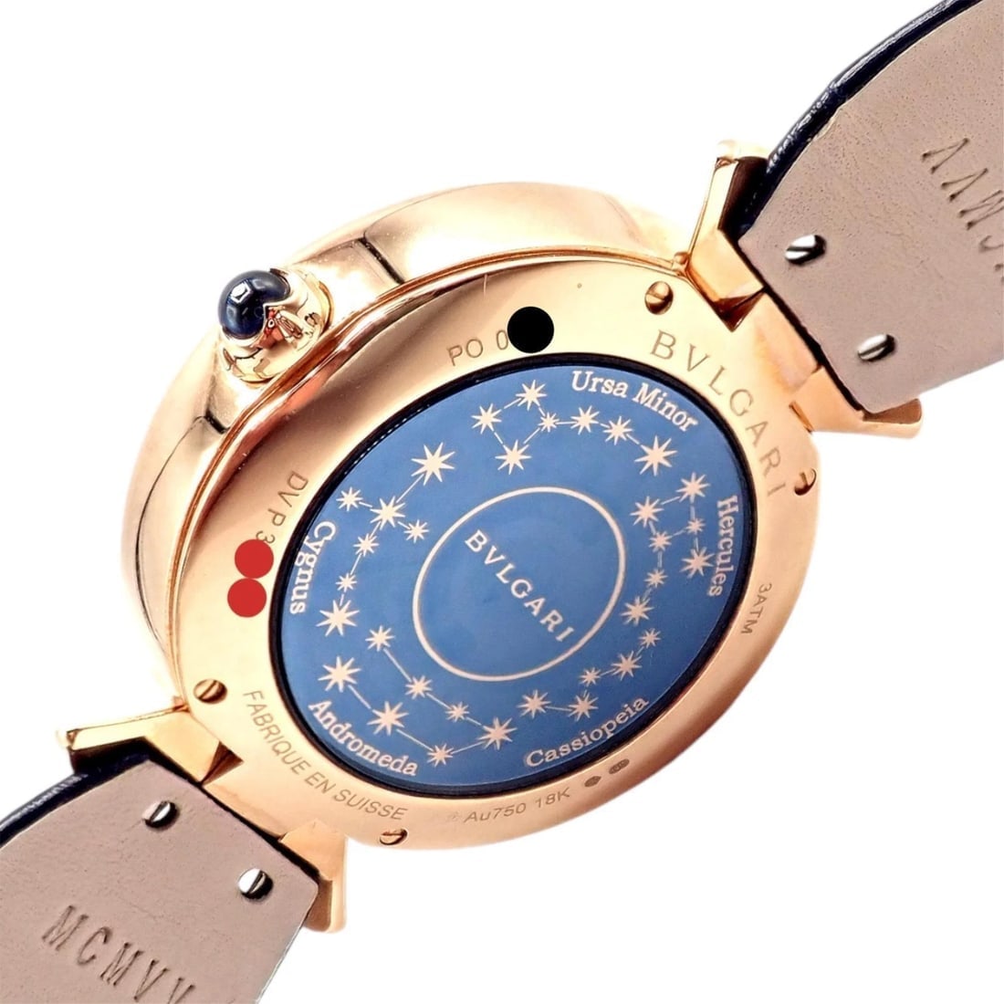 Bulgari 18k Rose Gold Diamond Sapphire Divas Dream Automatic Roman Night Watch - 10