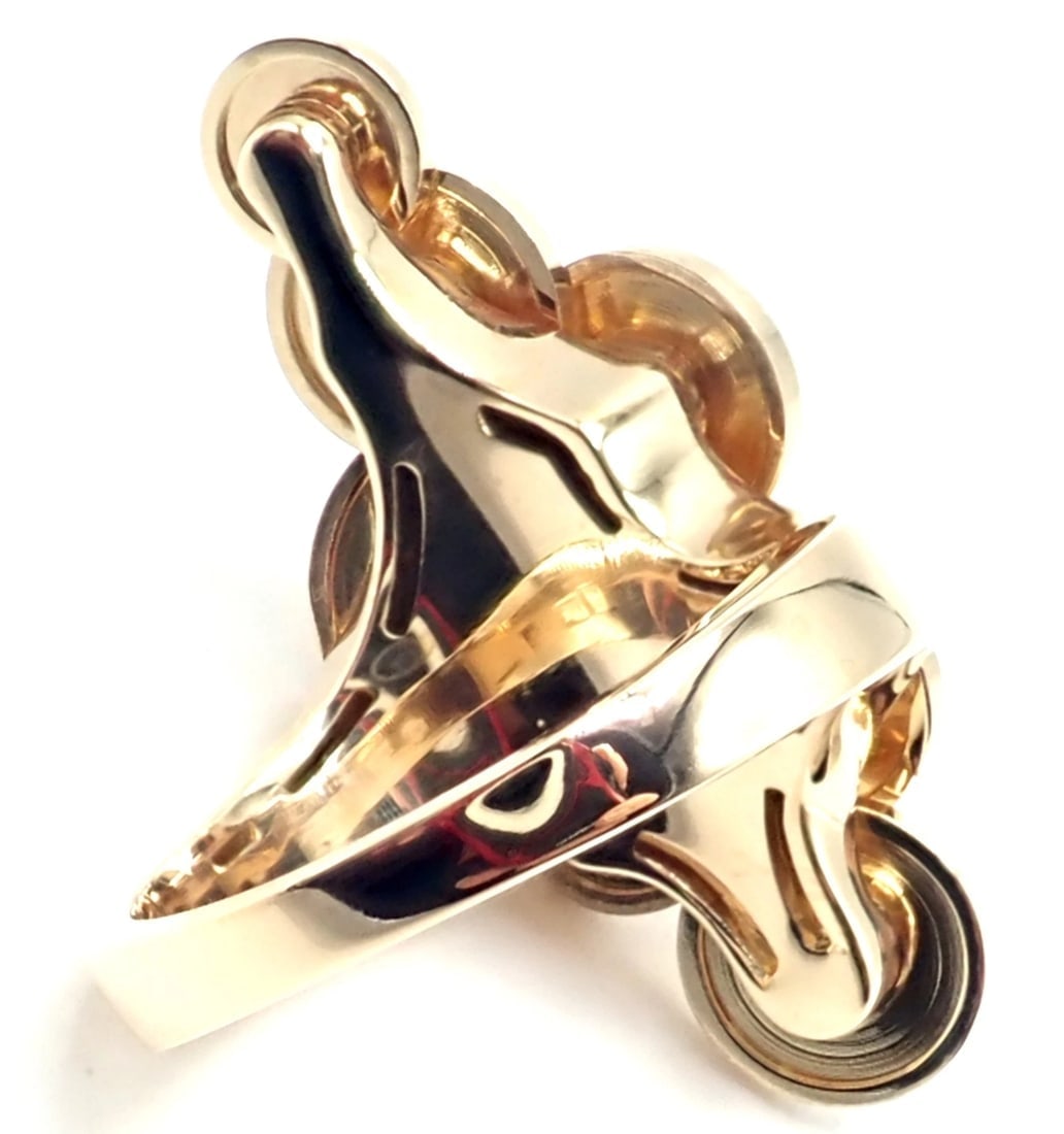 Authentic! Bvlgari Bulgari Cicladi 18k Yellow Gold Large Ring - 4