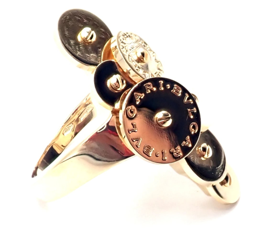 Authentic! Bvlgari Bulgari Cicladi 18k Yellow Gold Large Ring - 5