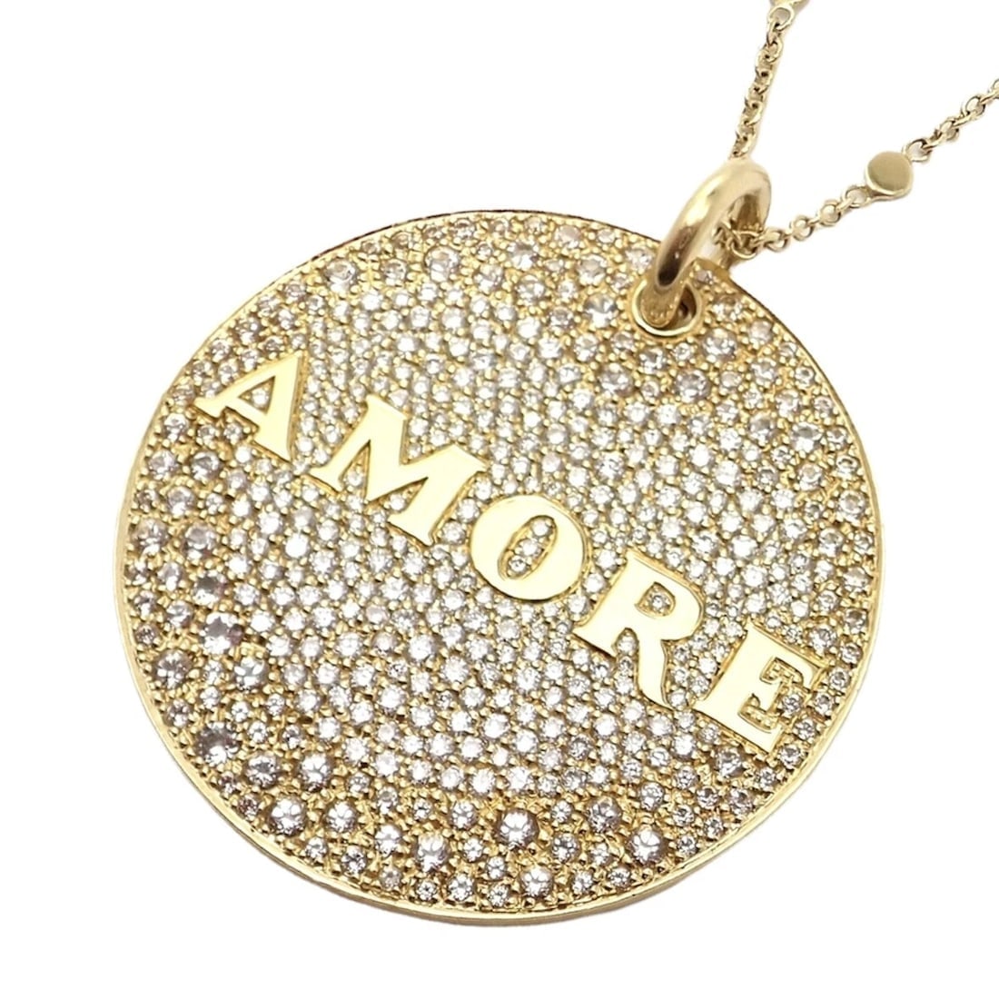 Pasquale Bruni 18k Yellow Gold Large Diamond + Sapphire Amore Pendant Necklace: Pasquale Bruni 18k Yellow Gold Large Diamond + Sapphire Amore Pendant Necklace About This Piece: About Pasquale Bruni: A piece of jewellery created by Pasquale Bruni is more than a simple precious