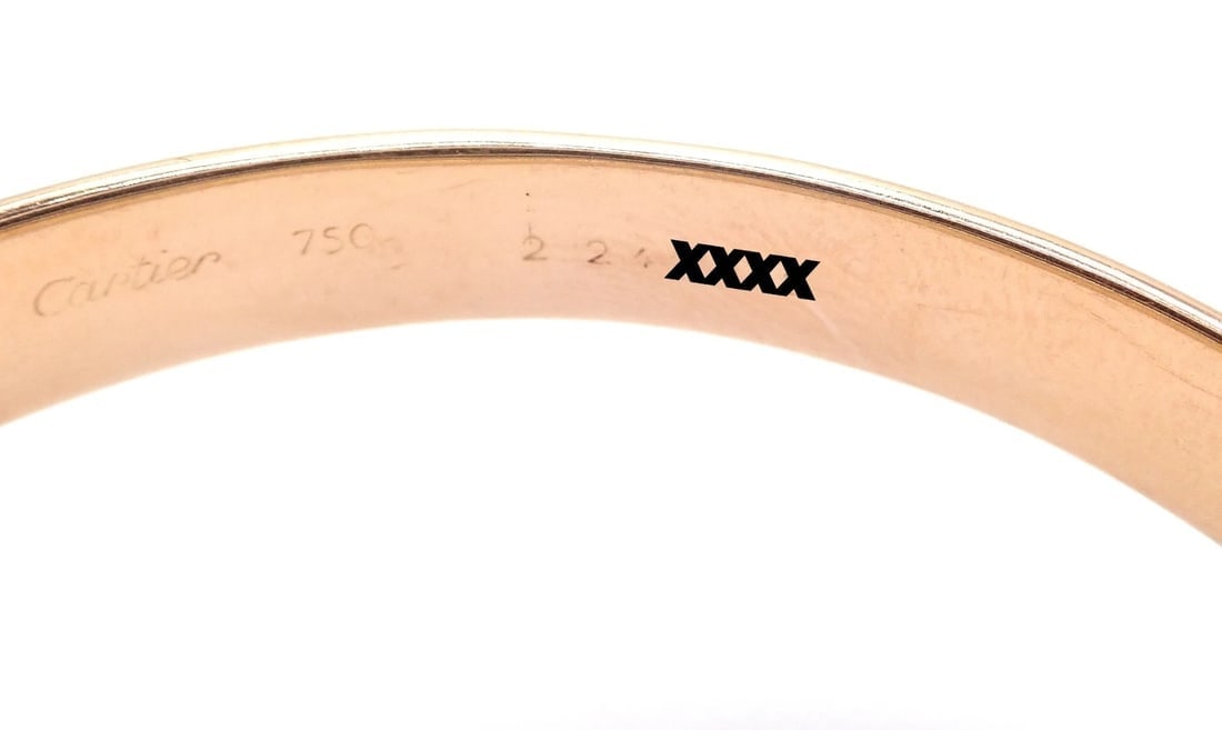 Authentic! Cartier 18k Tricolor Gold 101.5 Grams Rolling Trinity Bangle Bracelet - 8