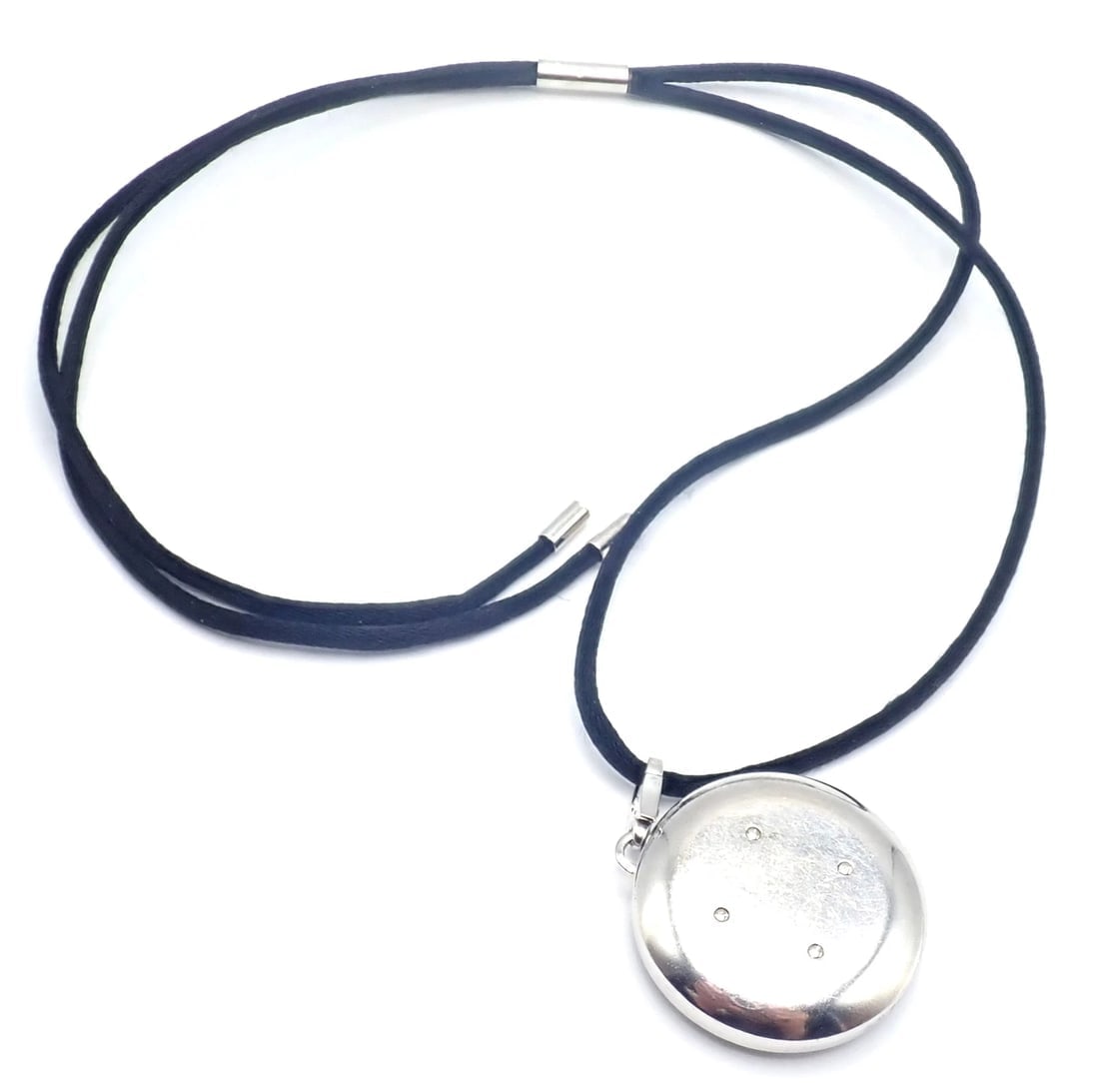 Cartier Pasha 18k White Gold Pave Diamond Mother Of Pearl Pendant Necklace - 9
