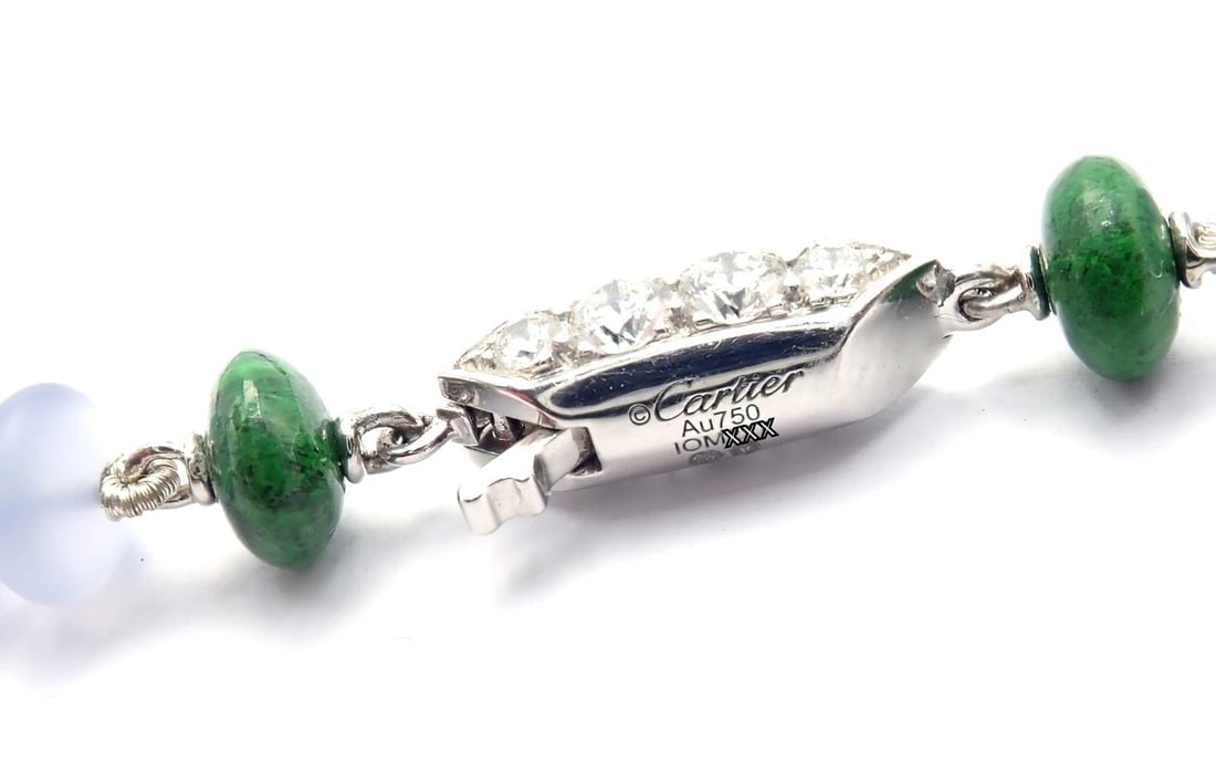 Authentic! Cartier 18k White Gold High Jewelry Géometrie & Contrastes Necklace - 15