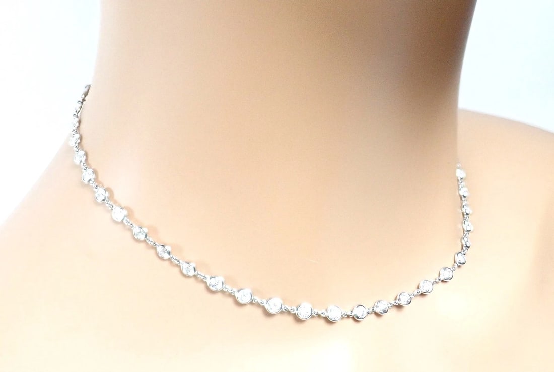 Authentic! Tiffany & Co Peretti Platinum Diamonds By The Yard Necklace $60,000 - 19