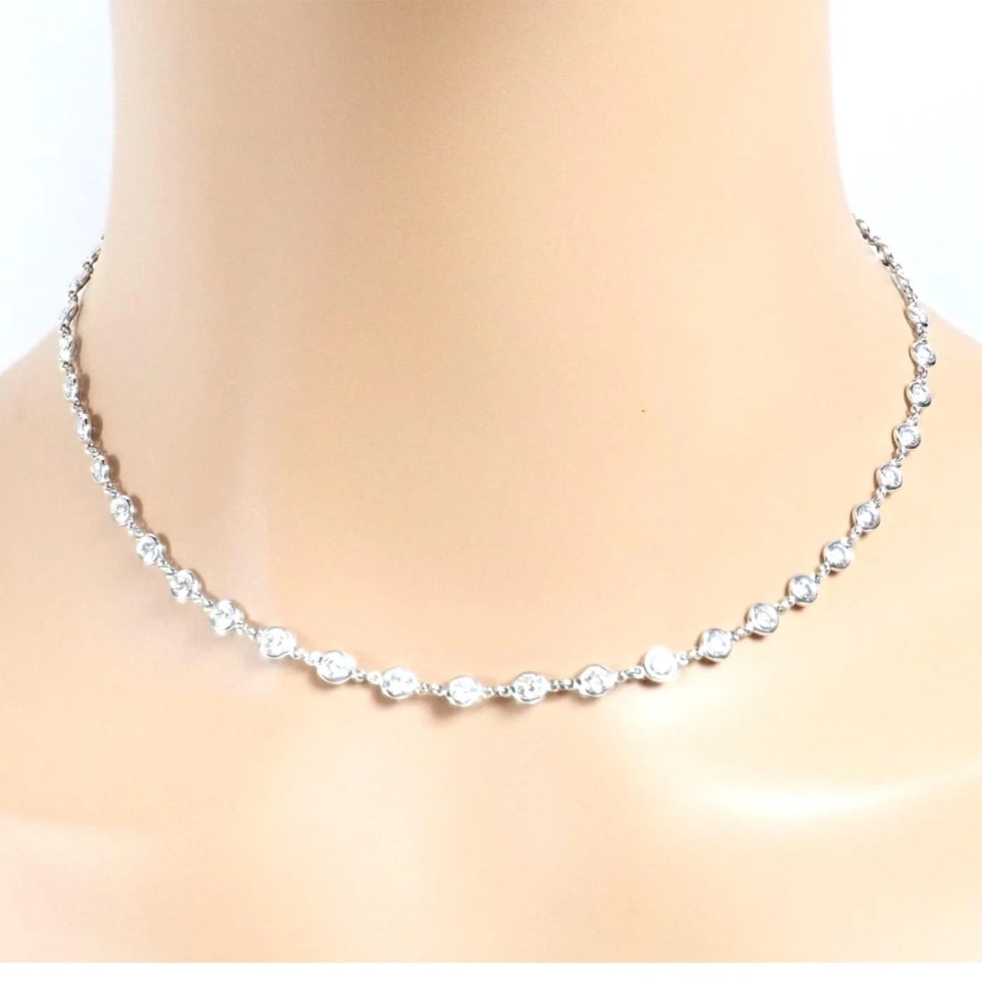 Authentic! Tiffany & Co Peretti Platinum Diamonds By The Yard Necklace $60,000 - 3
