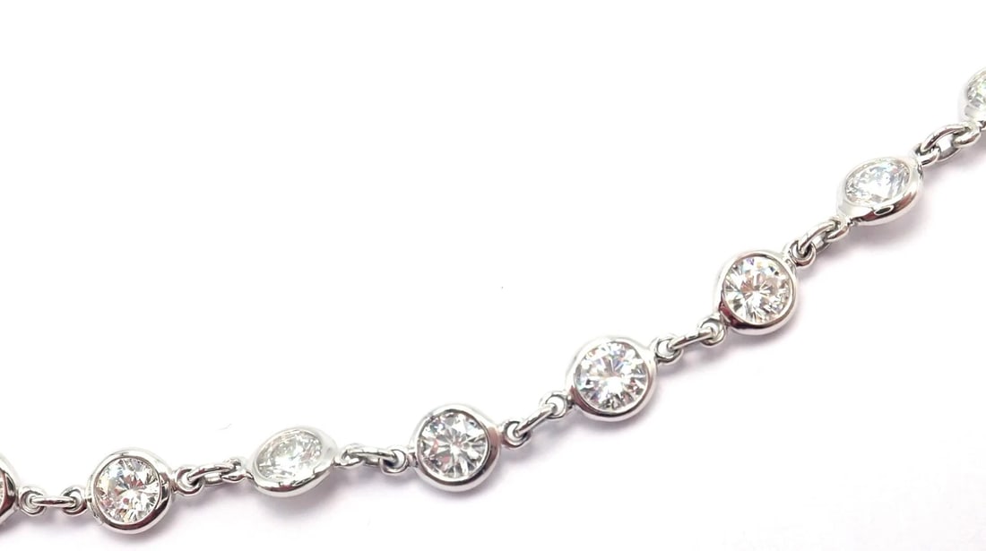 Authentic! Tiffany & Co Peretti Platinum Diamonds By The Yard Necklace $60,000 - 6