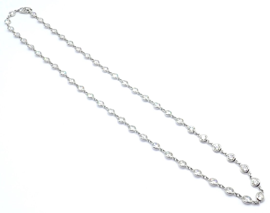 Authentic! Tiffany & Co Peretti Platinum Diamonds By The Yard Necklace $60,000 - 7