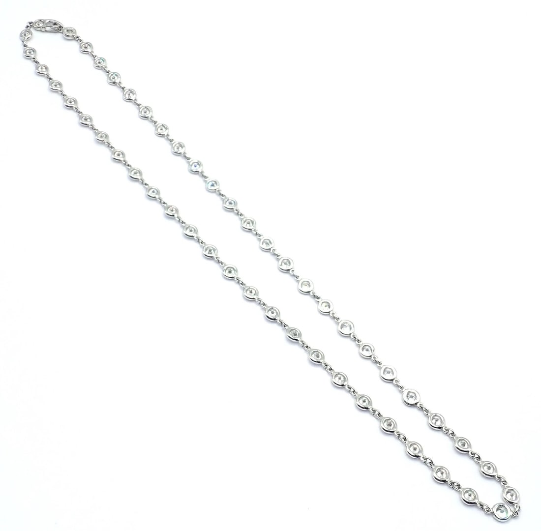 Authentic! Tiffany & Co Peretti Platinum Diamonds By The Yard Necklace $60,000 - 9