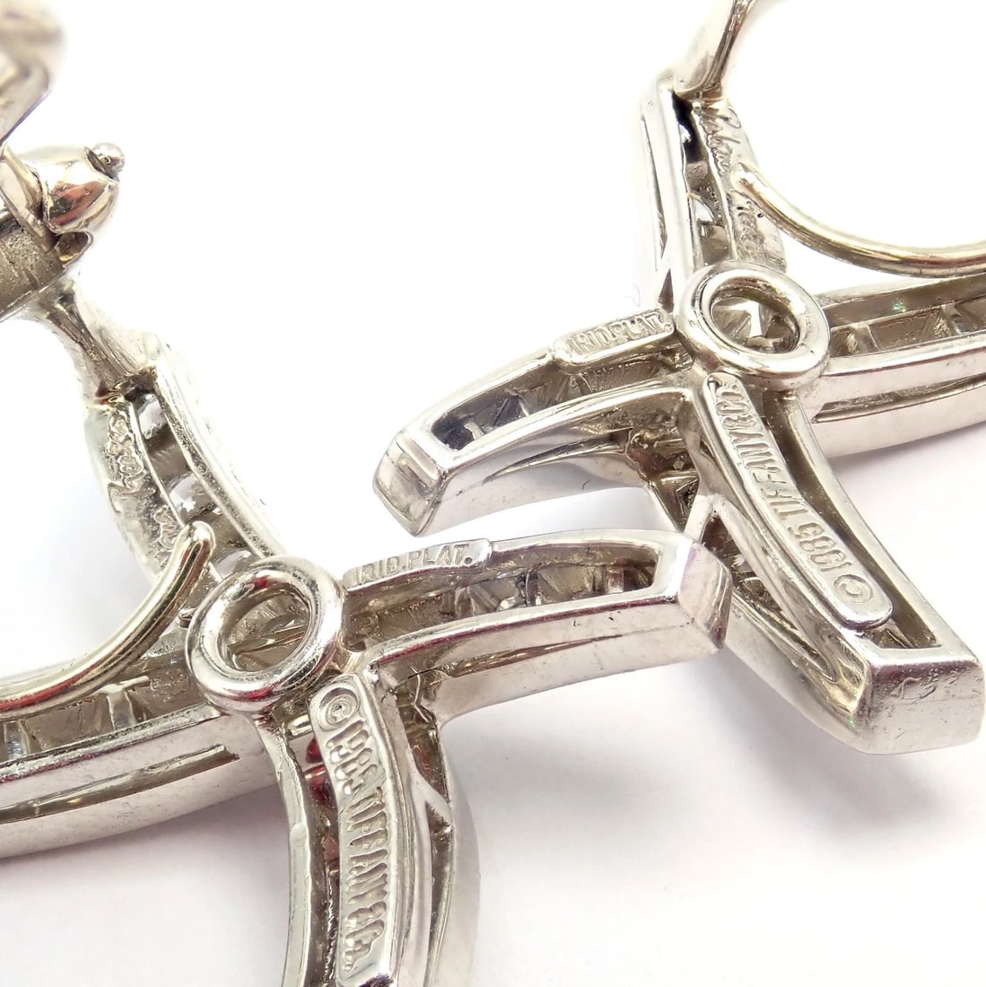 Tiffany & Co Picasso Platinum X Drop Diamond Amethyst Night + Day Earrings 1985 - 5