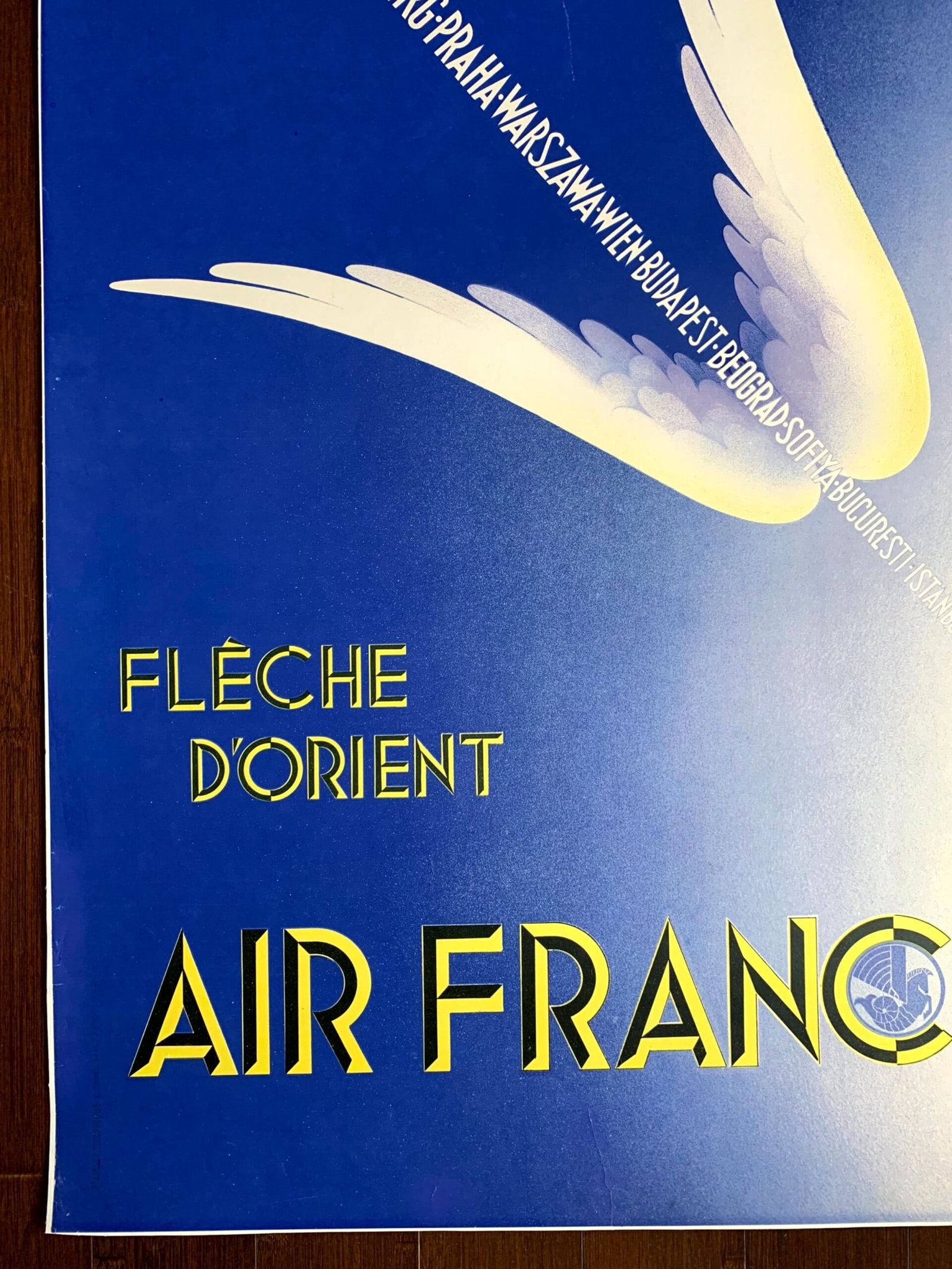 Travel Air France Fleche d'Orient - Art by Paolo Federico Garretto (1933) 12.25x19.75 French Travel - 3