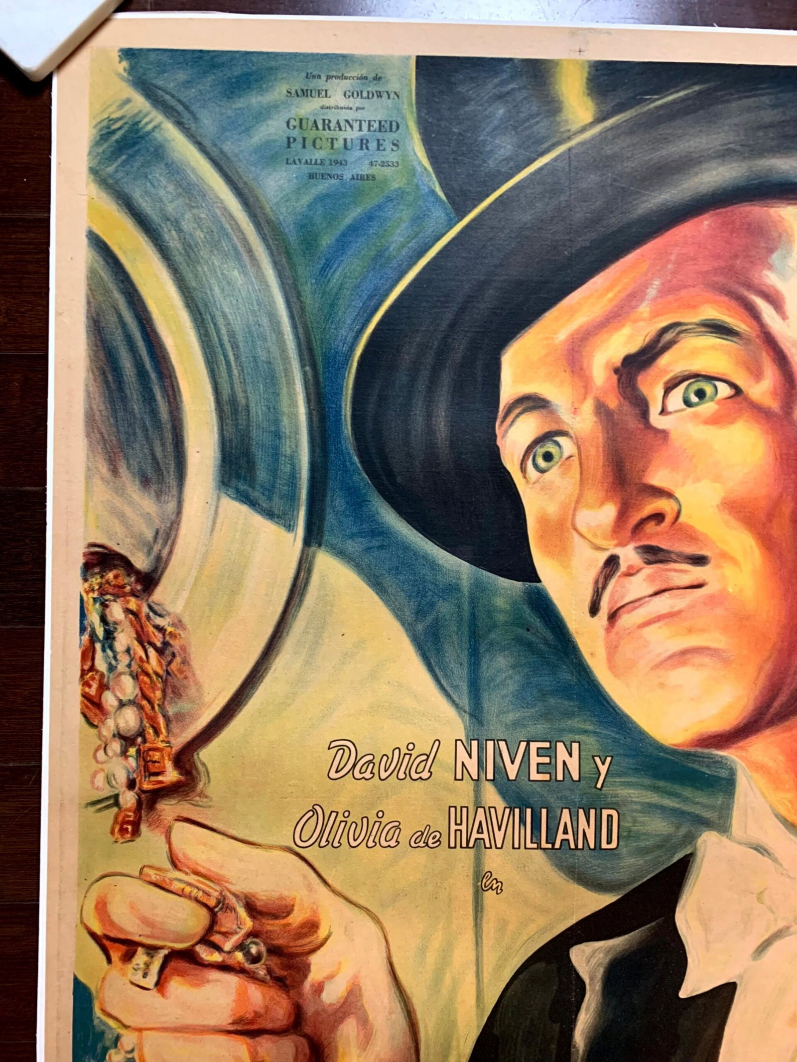 Raffles - Art by Moraga (1939) 29"X43" Argentinian Movie Poster LB - 3