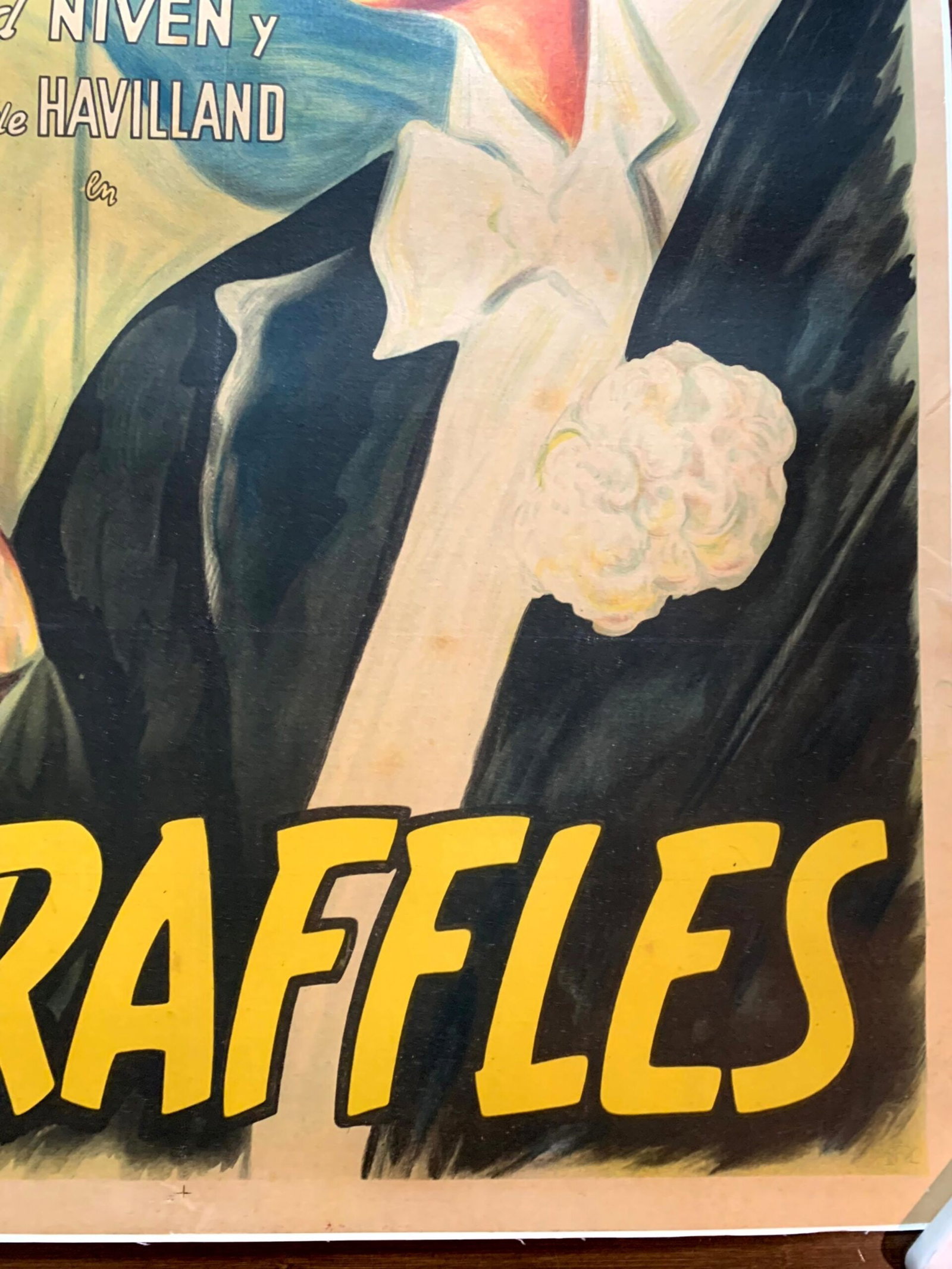 Raffles - Art by Moraga (1939) 29"X43" Argentinian Movie Poster LB - 5