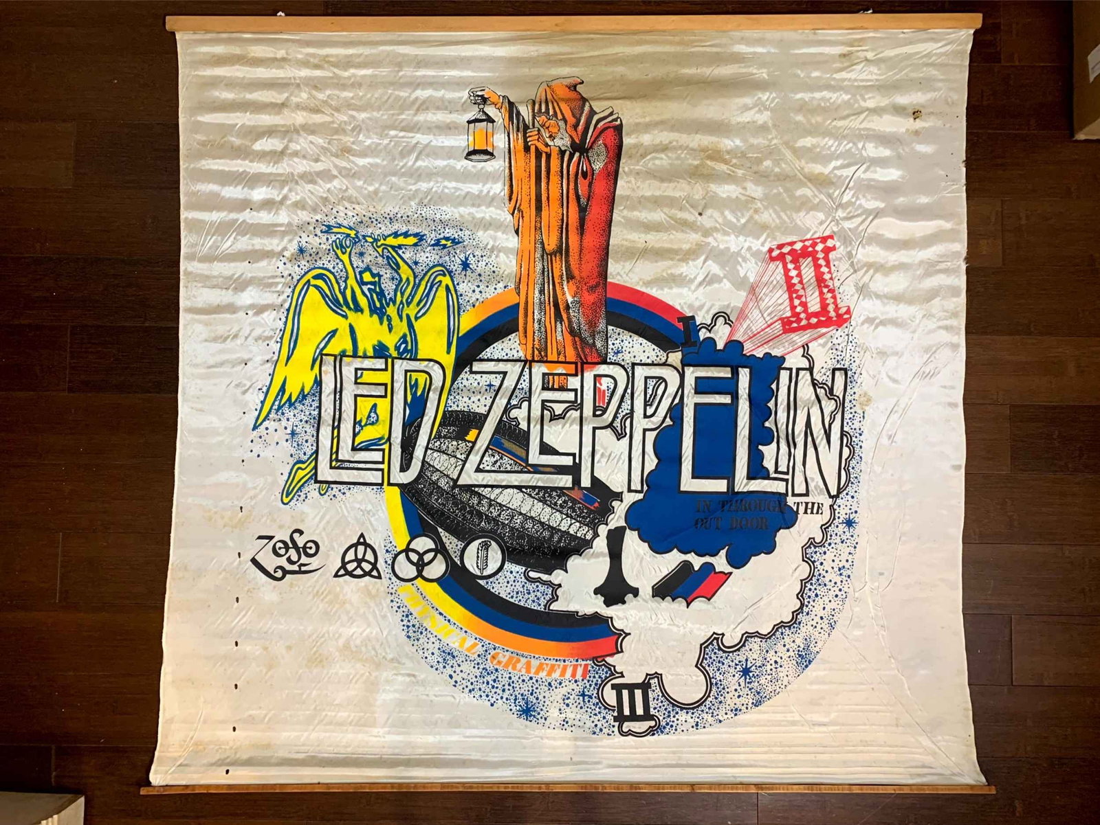 Led Zeppelin (1979) 42x44 US Cloth Concert Banner - Rare (1 of 8)
