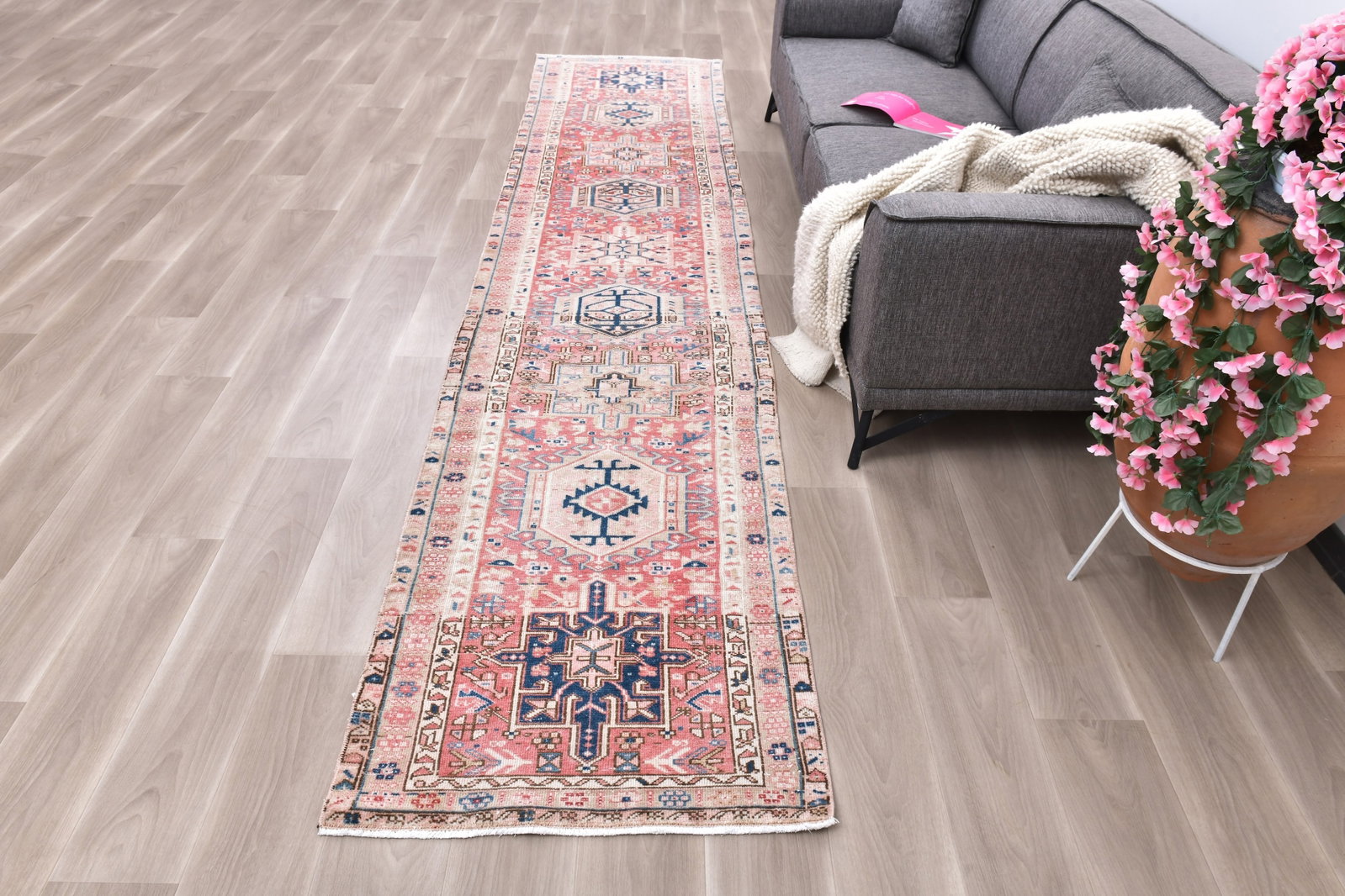 2'10'' x 13'0'' Turkish Vintage Runner Rug - 242374 - 3