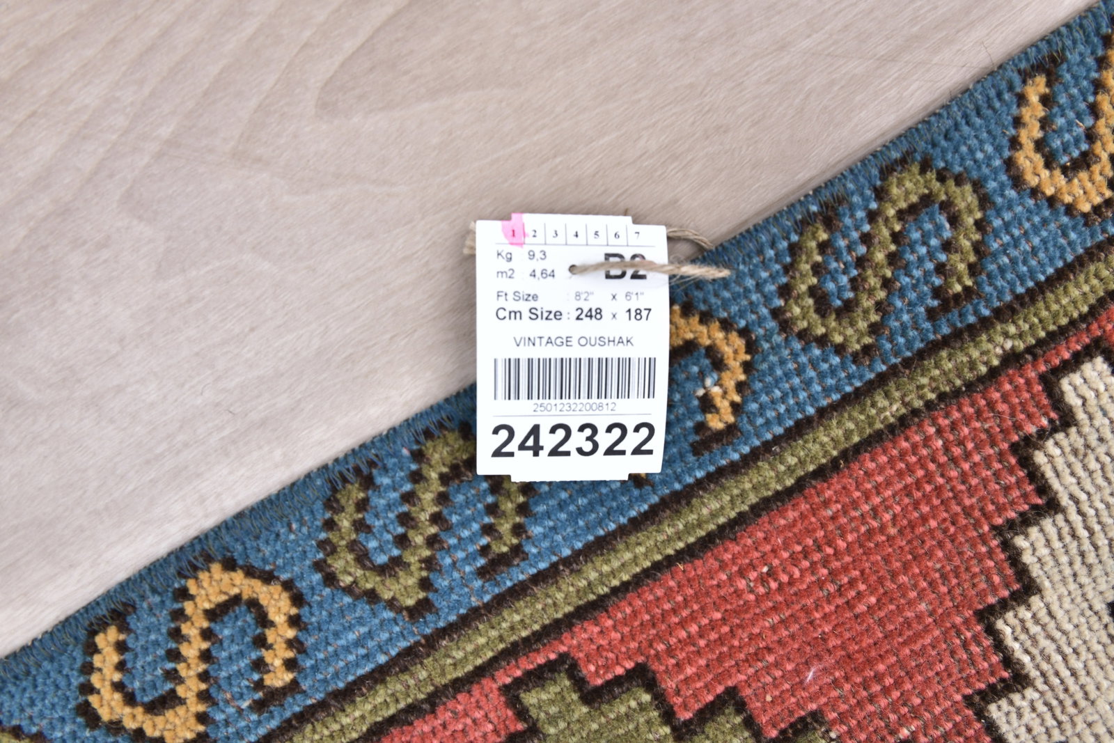 6'1'' x 8'1'' Handmade Vintage Wool Rug - 242322 - 14