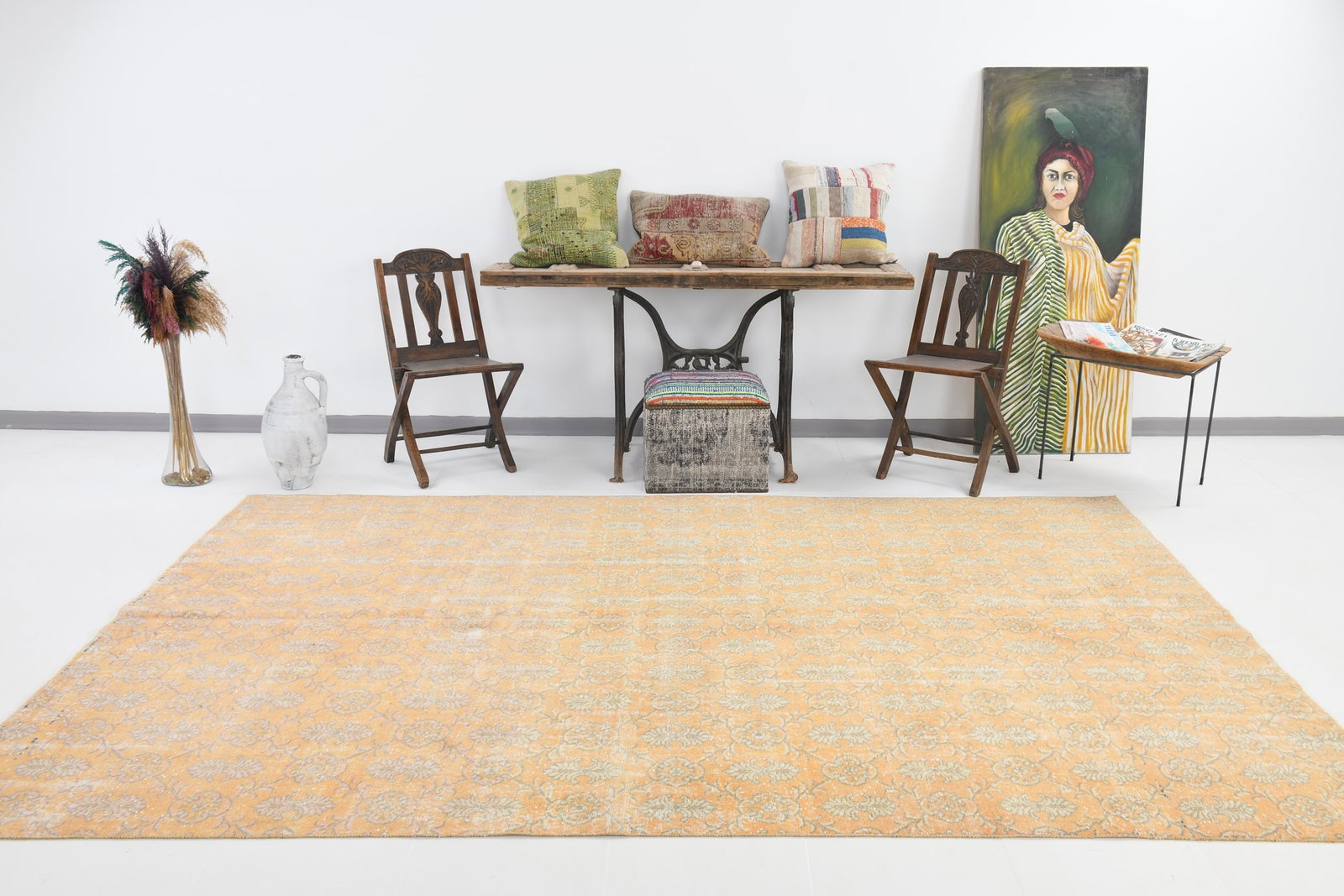 6'9'' x 10'7'' Turkish Vintage Runner Rug - 7222 - 2